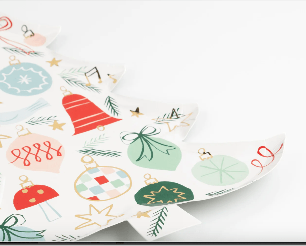 Festive Pattern Tree Plates (x 8)