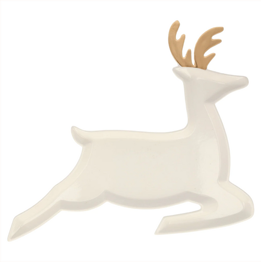 Porcelain Reindeer Plates (x 2)