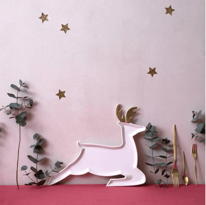 Porcelain Reindeer Plates (x 2)