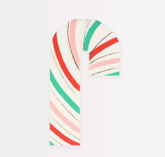 Stripy Candy Cane Napkins (x 16)
