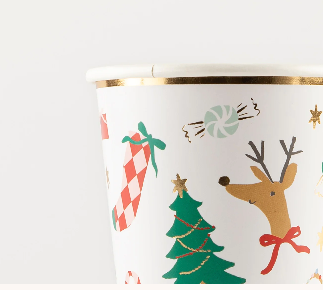Jolly Christmas Cups (x 8)