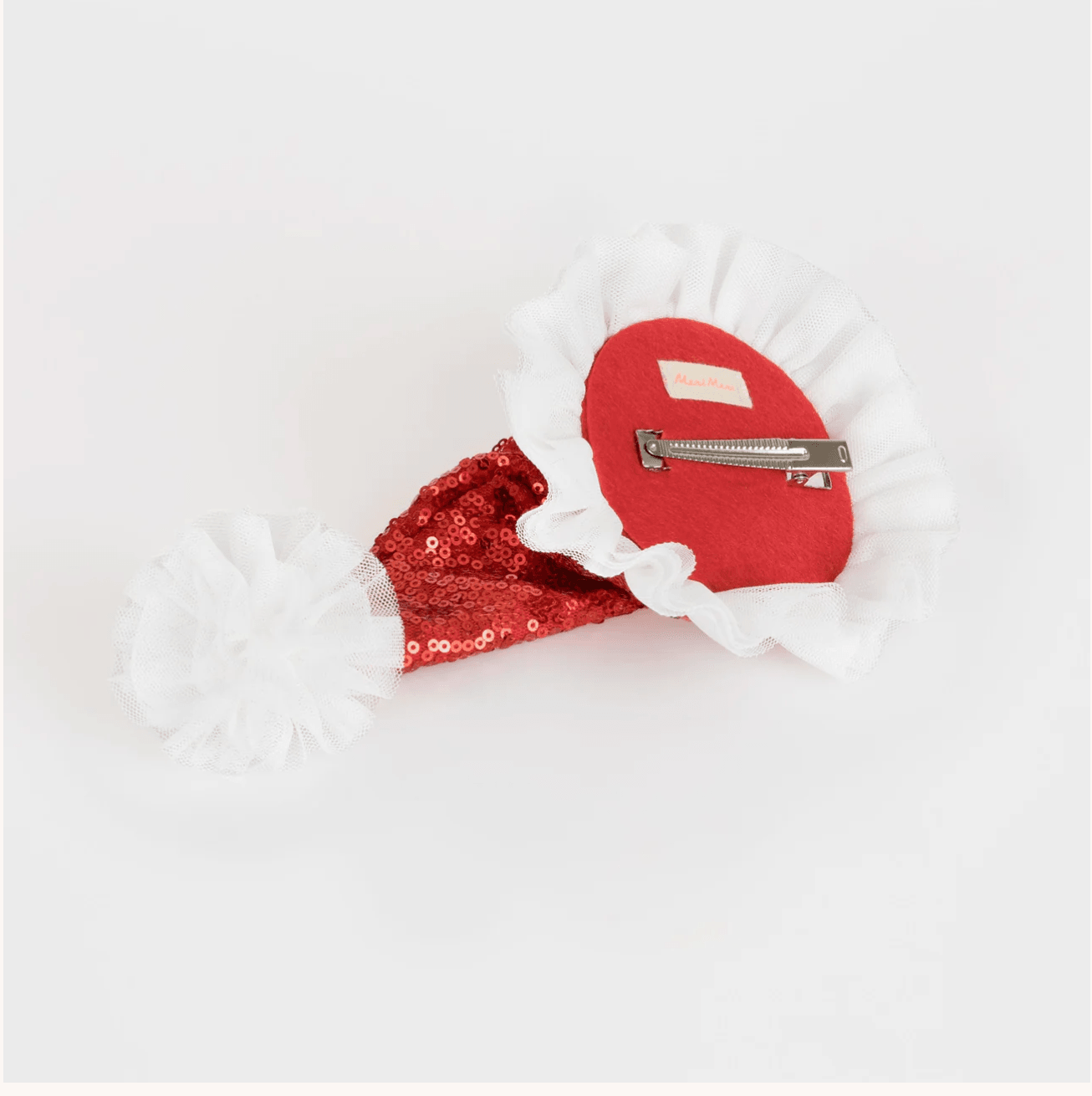 Sequin Santa Hat Hair Clip