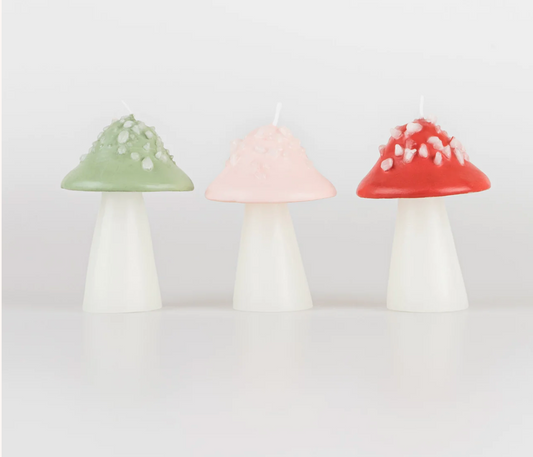 Mushroom Candles (x 3)