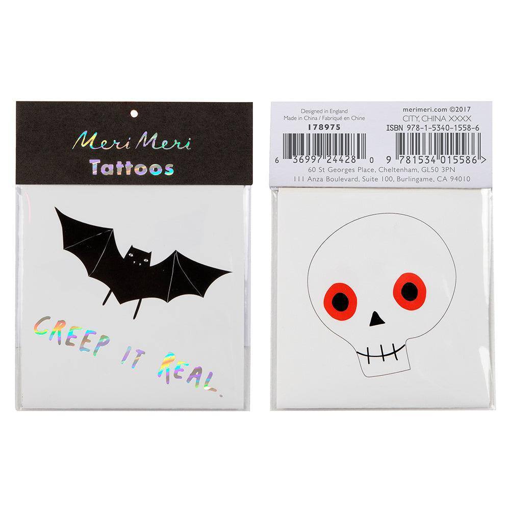 Meri Meri Bat And Skull Small Tattoos - partyalacarte.co.in