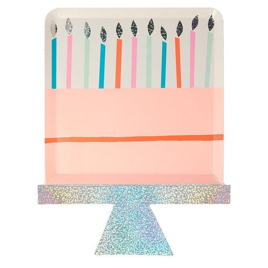 Meri Meri Birthday Cake Plates (Pack of 8) - partyalacarte.co.in