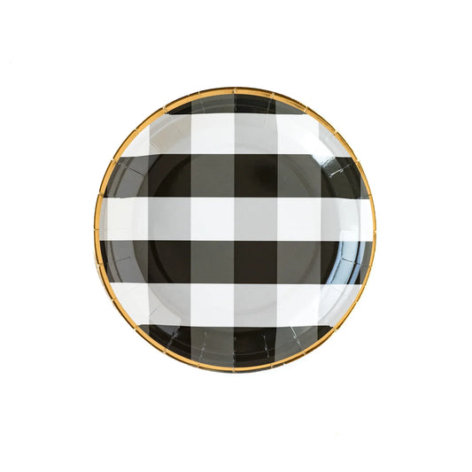 My Minds Eye Black Checkered 9" Plate (x8) - partyalacarte.co.in