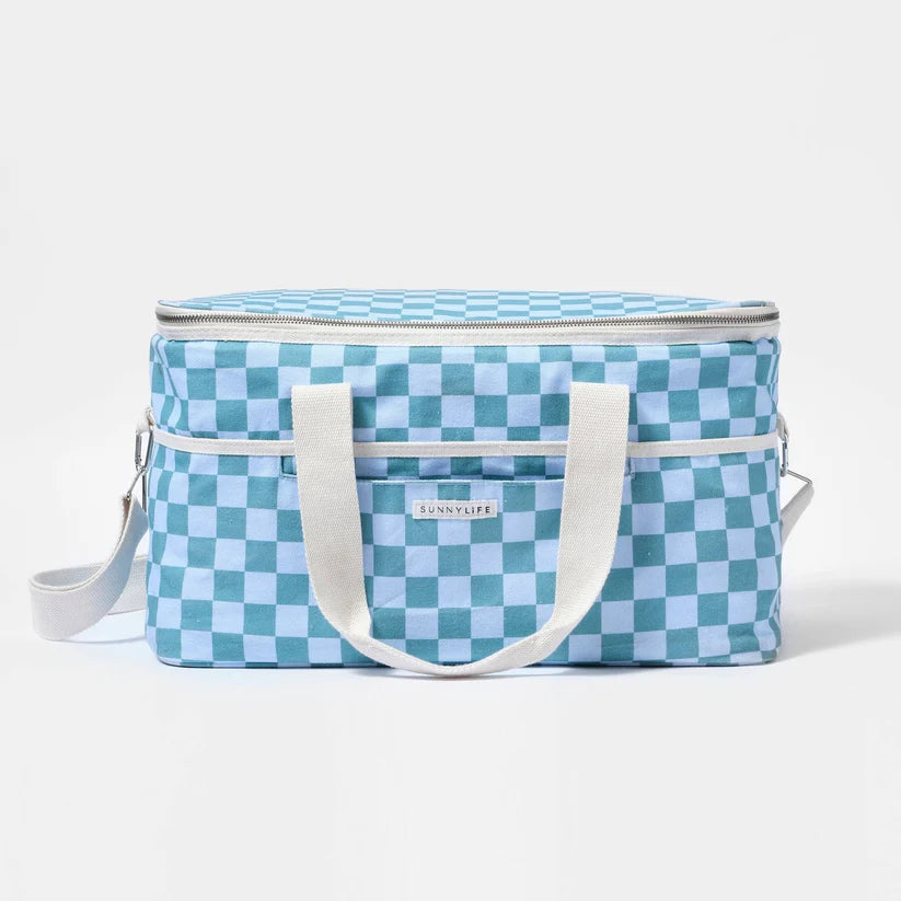 Blue Jardin Canvas Cooler Bag