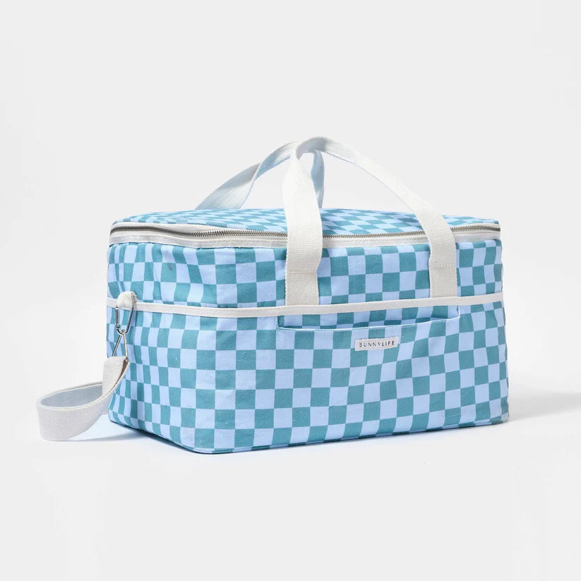 Blue Jardin Canvas Cooler Bag