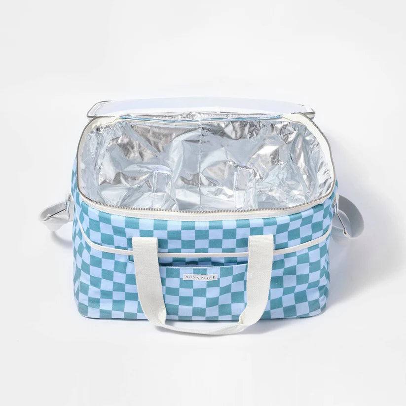 Blue Jardin Canvas Cooler Bag