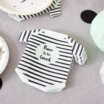 Talking Table Born To Be Loved Baby Shaped Napkin - partyalacarte.co.in