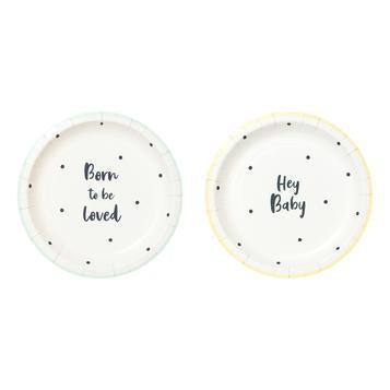 Talking Table Born To Be Loved Plate (pack of 12) - partyalacarte.co.in