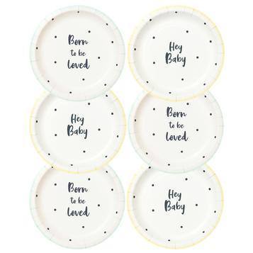 Talking Table Born To Be Loved Plate (pack of 12) - partyalacarte.co.in