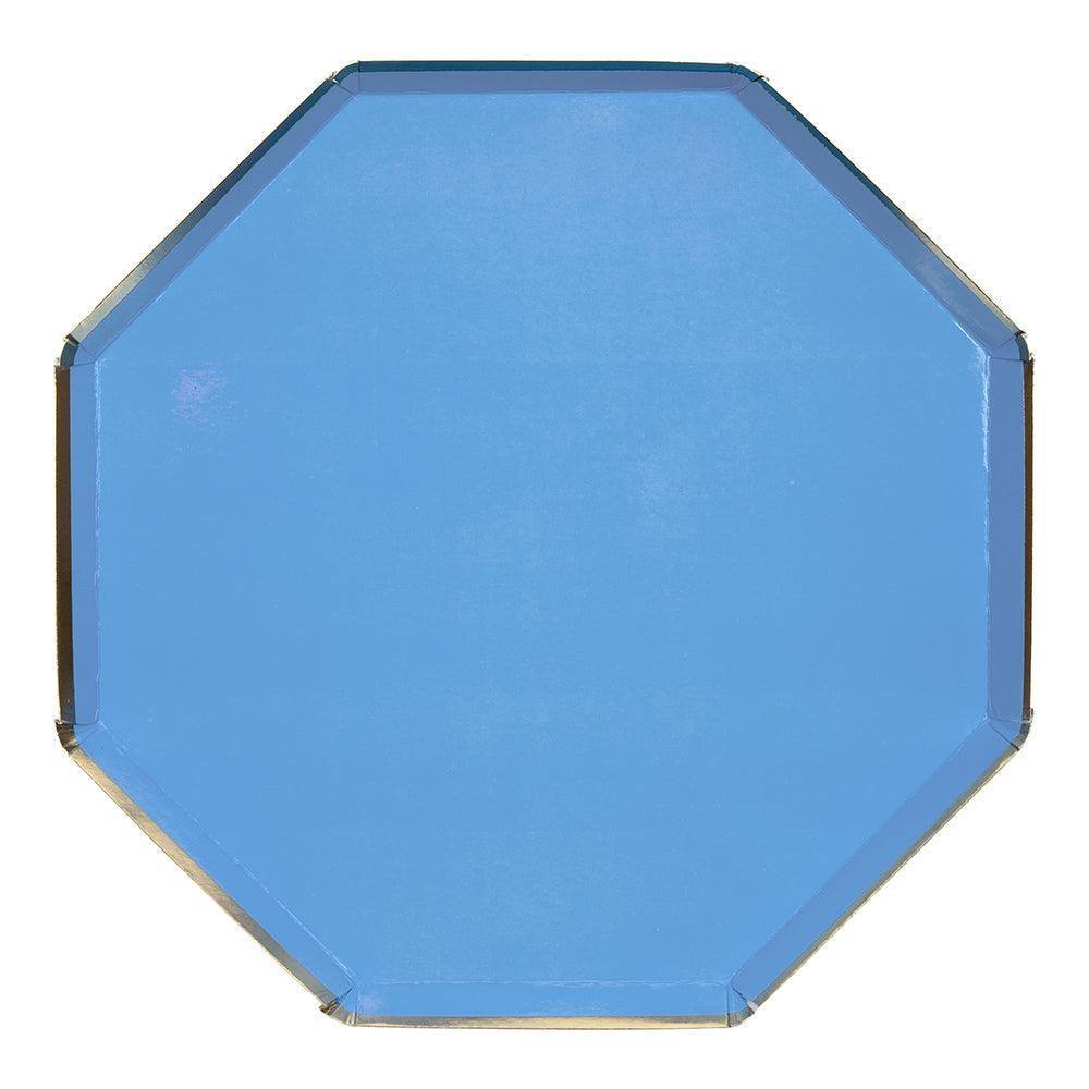 Meri Meri Bright Blue Dinner Plates (Pack of 8) - partyalacarte.co.in