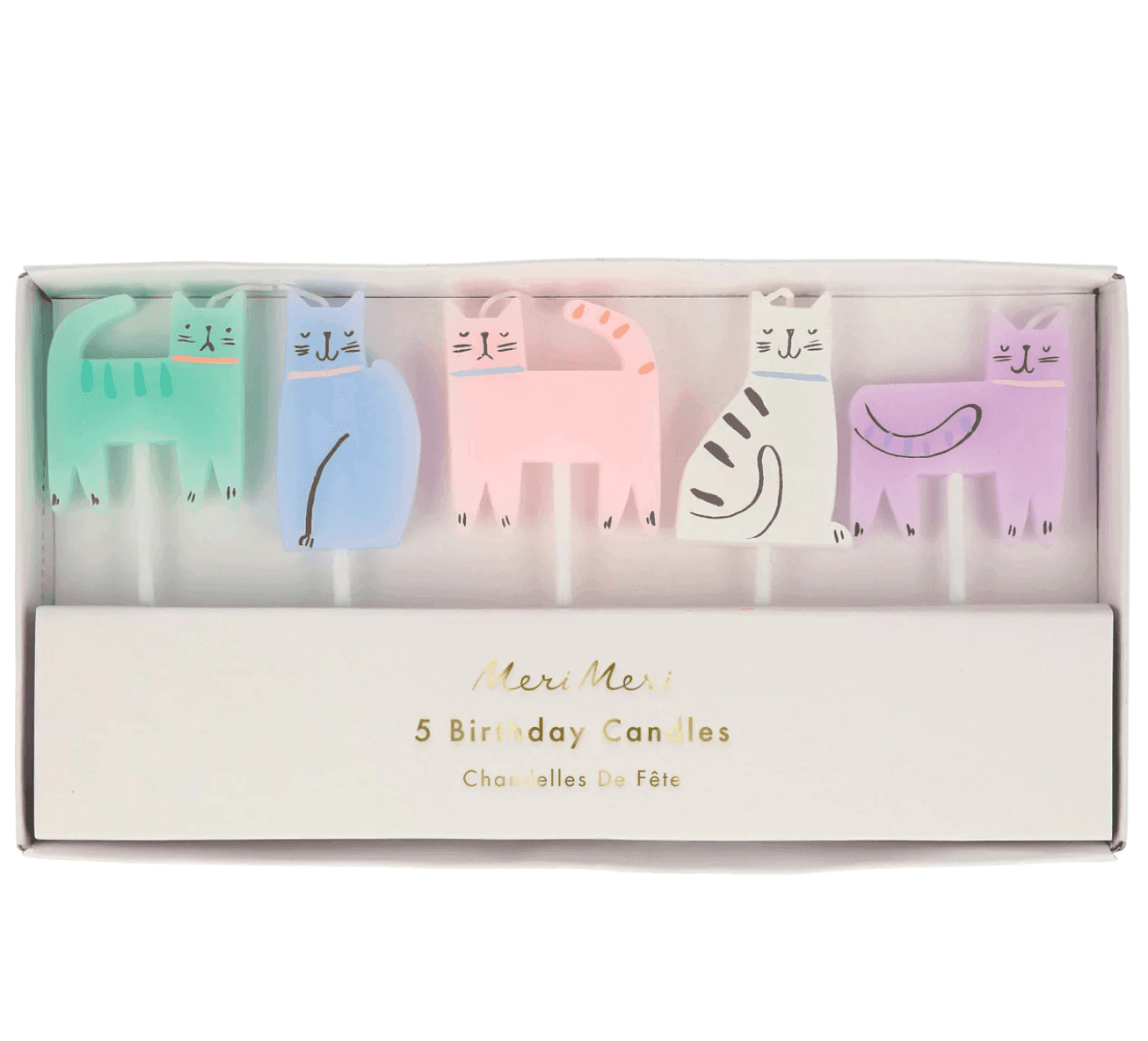 Meri Meri Cat Candles (x 5) - partyalacarte.co.in