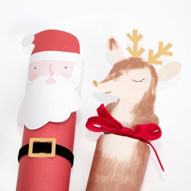 Meri Meri Christmas Character Large Crackers (x 6) - partyalacarte.co.in