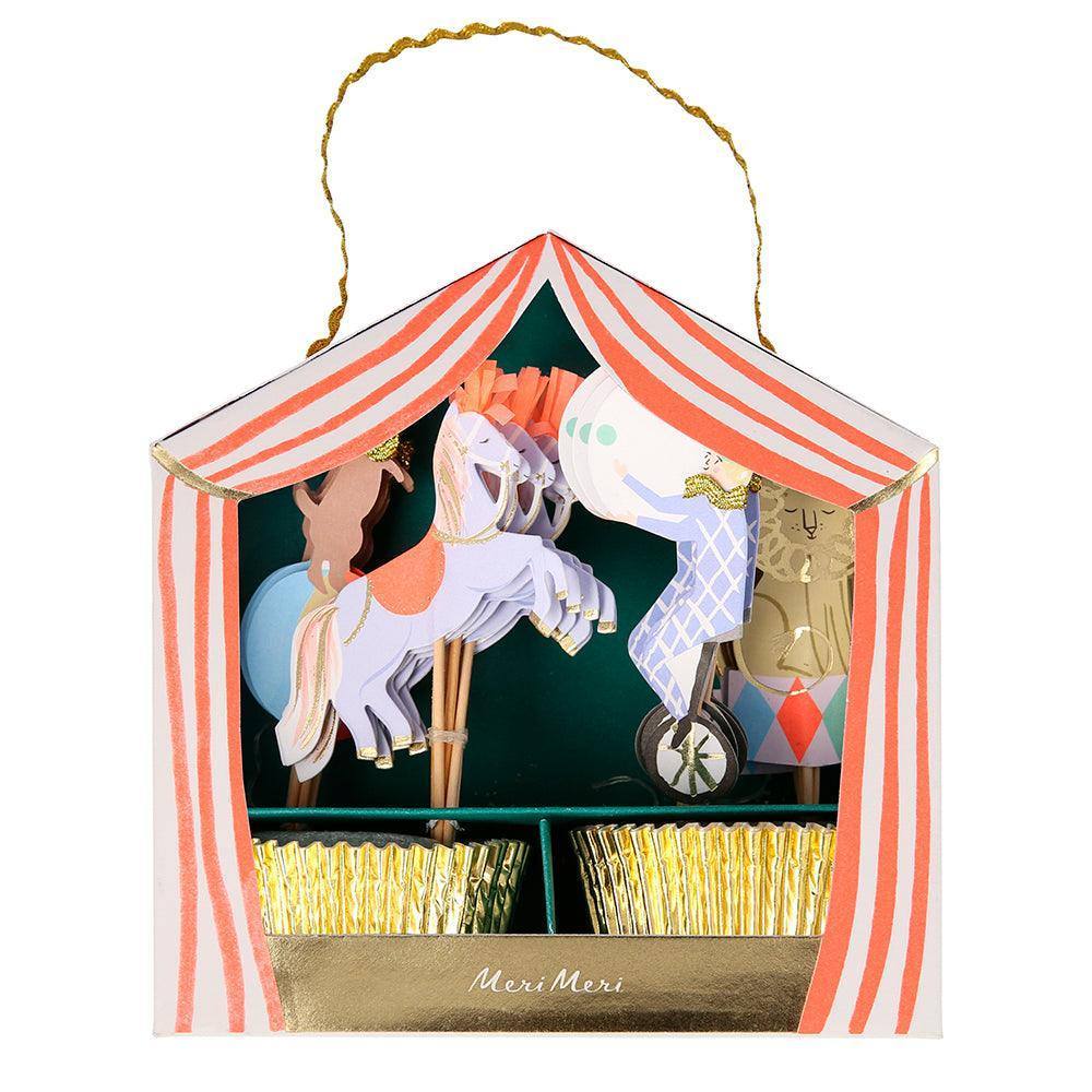 Meri Meri Circus Parade Cupcake Kit (set of 24 toppers) - partyalacarte.co.in