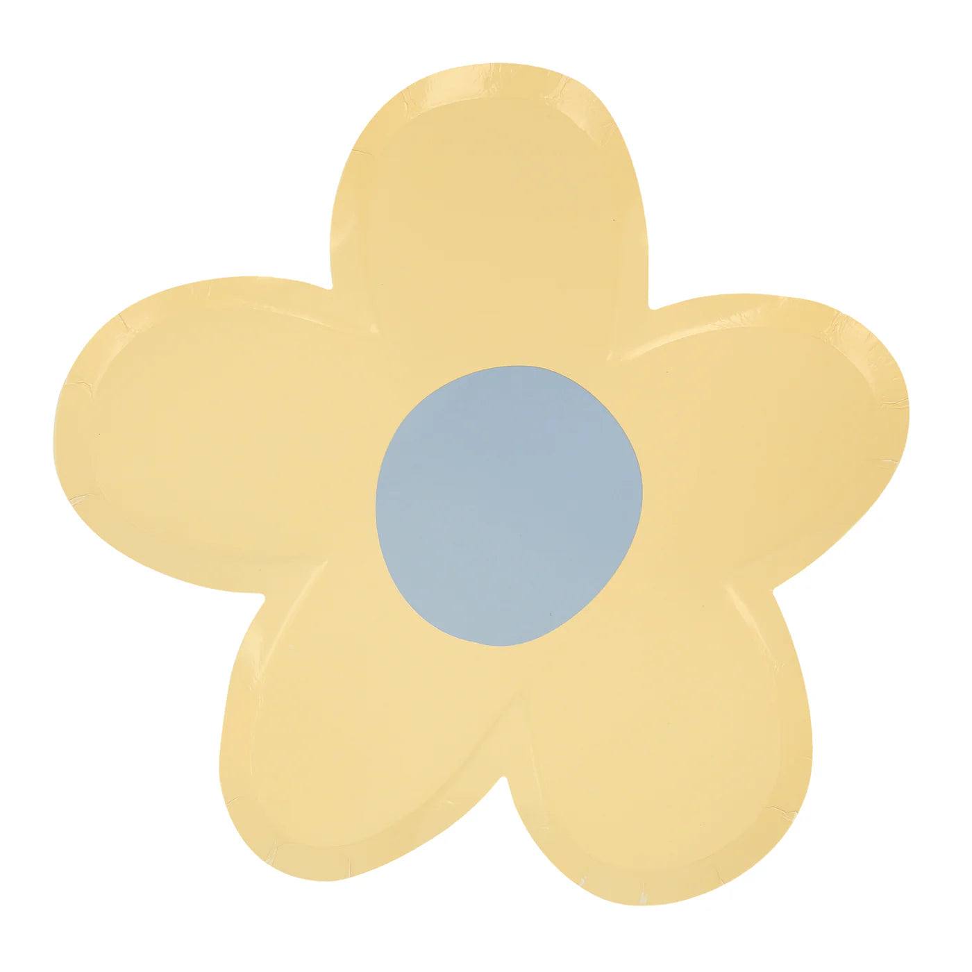 Meri Meri Daisy Shaped Plates (x8) - partyalacarte.co.in