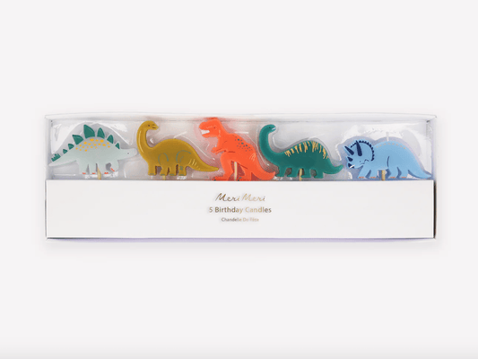 Meri Meri Dinosaur Candles (x 5) - partyalacarte.co.in