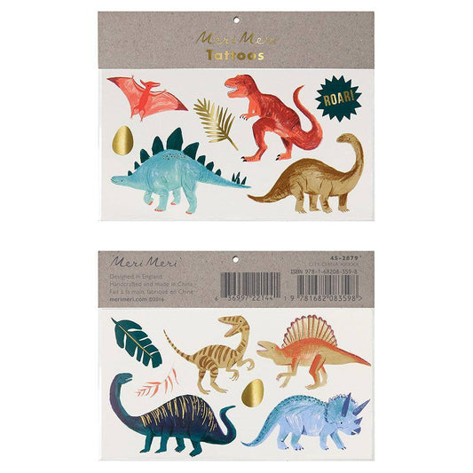 Meri Meri Dinosaur Kingdom Large Tattoos (set of 2 sheets) - partyalacarte.co.in