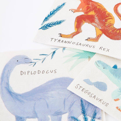Meri Meri Dinosaur Kingdom Small Napkins (set of 16) - partyalacarte.co.in