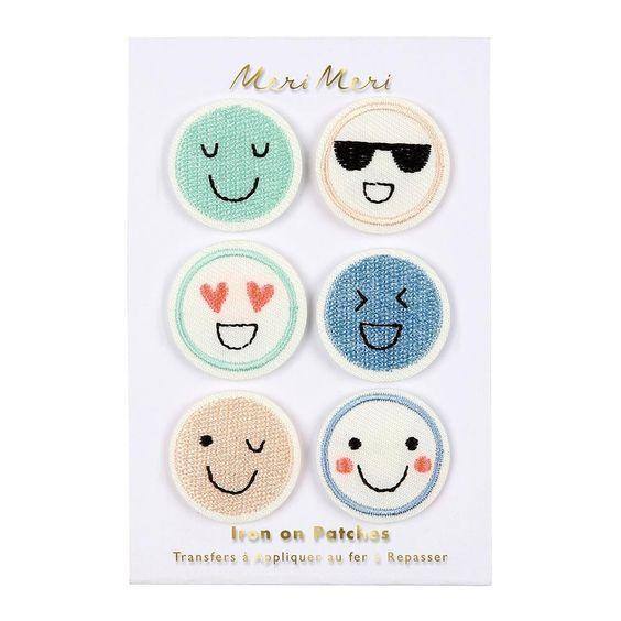 Meri Meri Emoji Iron-On Patches ( Pack of 6) - partyalacarte.co.in