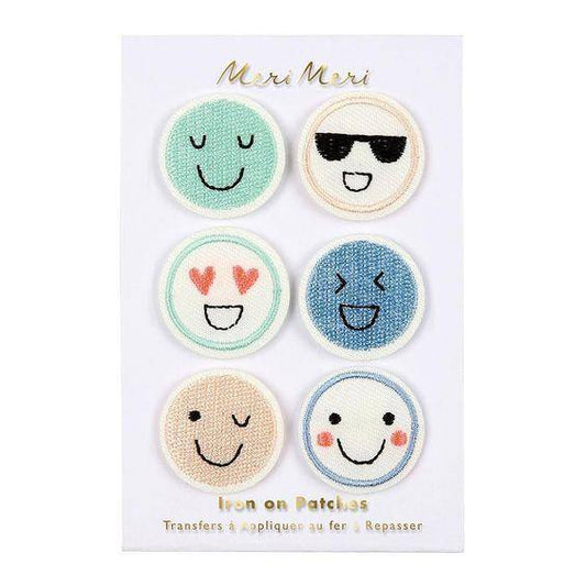 Meri Meri Emoji Iron-On Patches ( Pack of 6) - partyalacarte.co.in