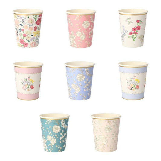 Meri Meri English Garden Party Cups (set of 8) - partyalacarte.co.in