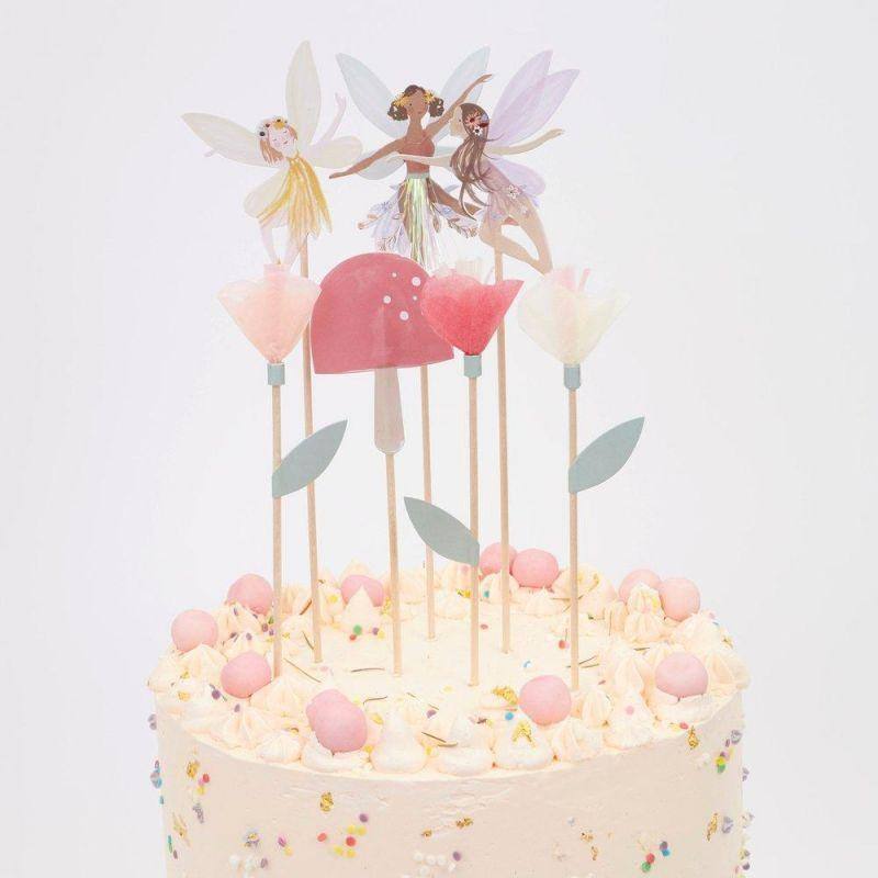 Top Cake Gold Acrylic Happy Birthday Cake Topper - Mirrored, Swirls - 6  1/2