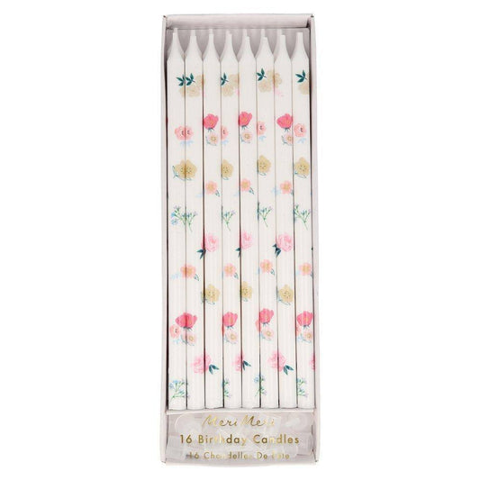 Meri Meri Floral Pattern Candles (set of 16) - partyalacarte.co.in