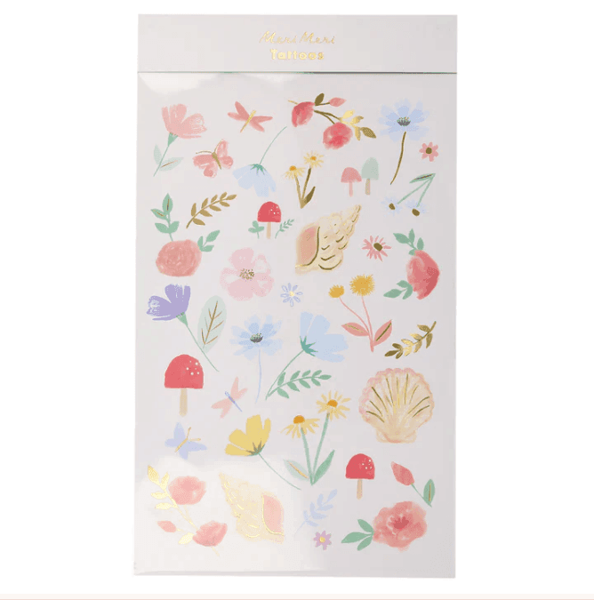 Meri Meri Floral Tattoos Sheets (x 2 sheets) - partyalacarte.co.in