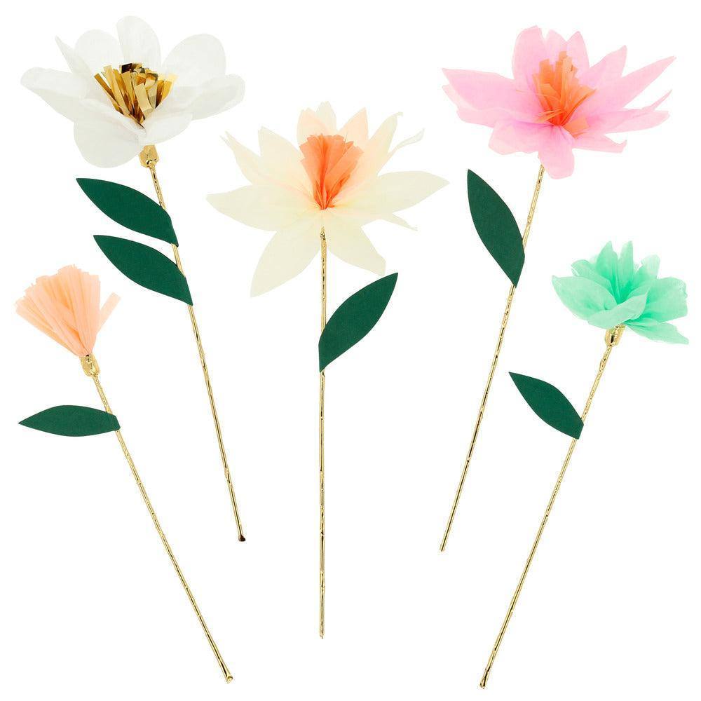 Meri Meri Flower Garden Decorative Sticks (set of 10) - partyalacarte.co.in