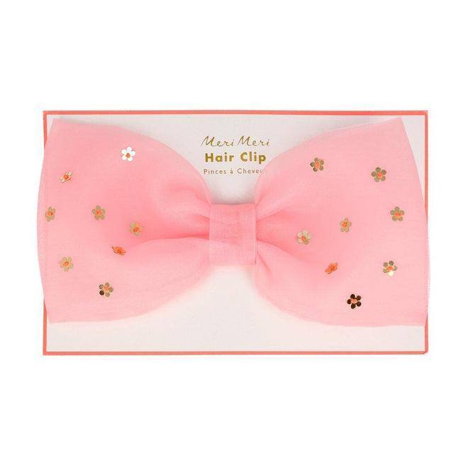 Meri Meri Flower Sequin Bow Hair Clip - partyalacarte.co.in