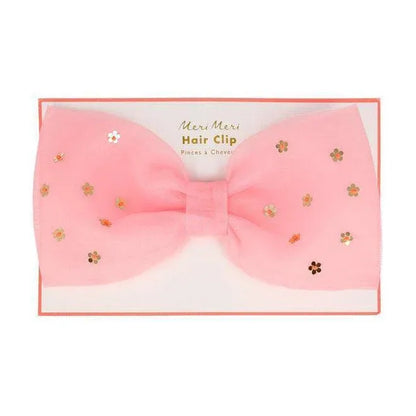 Meri Meri Flower Sequin Bow Hair Clip - partyalacarte.co.in