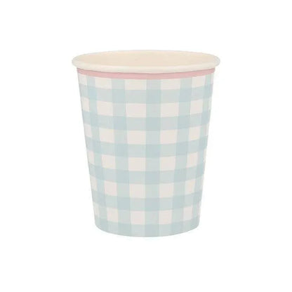 Meri Meri Gingham Cups (set of 12) - partyalacarte.co.in