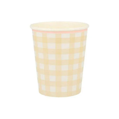 Meri Meri Gingham Cups (set of 12) - partyalacarte.co.in