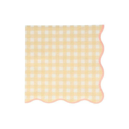 Meri Meri Gingham Large Napkins (set of 20) - partyalacarte.co.in