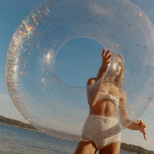 sunnylife Glitter Pool Ring - partyalacarte.co.in