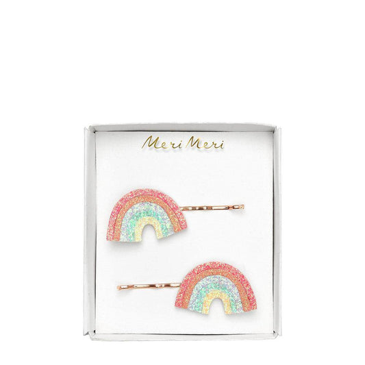 Meri Meri Glitter Rainbow Hair Slides (set of 2) - partyalacarte.co.in