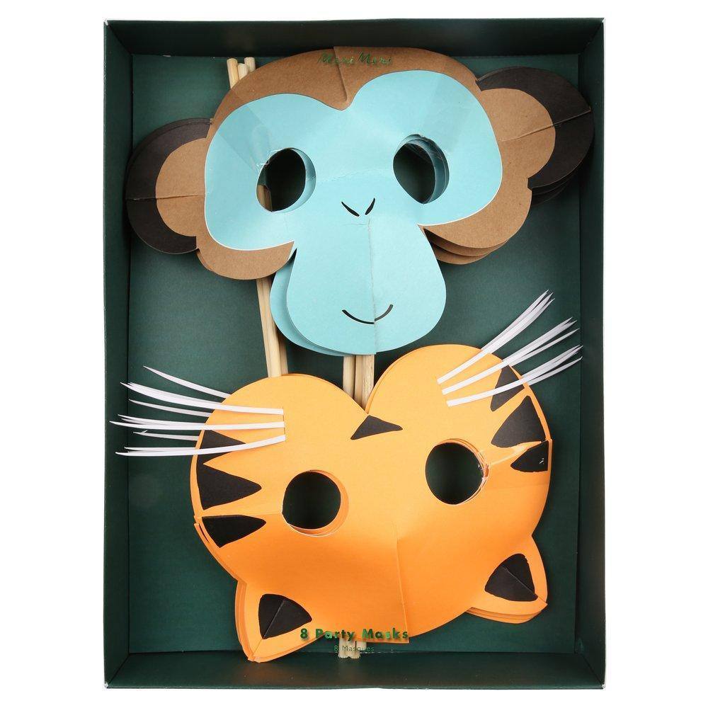 Meri Meri Go Wild Party Masks (set of 8) - partyalacarte.co.in
