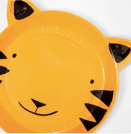 Meri Meri Go Wild Tiger Small Plates (x 12) - partyalacarte.co.in