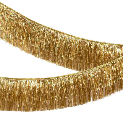 Meri Meri Gold Tinsel Fringe Garland - partyalacarte.co.in