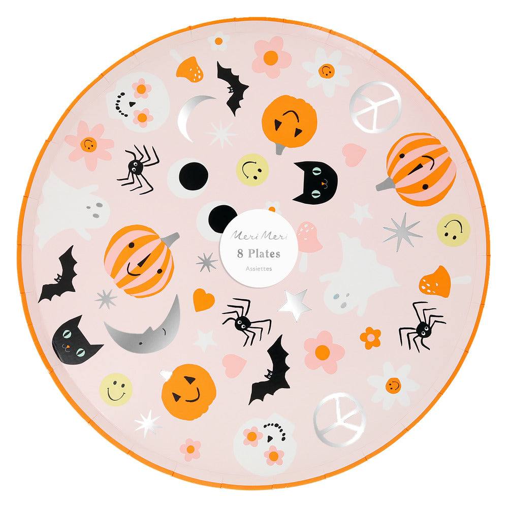 Meri Meri Groovy Halloween Icon Dinner Plates (x 8) - partyalacarte.co.in