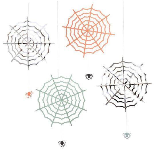 Meri Meri Halloween Hanging Cobwebs (x 4) - partyalacarte.co.in