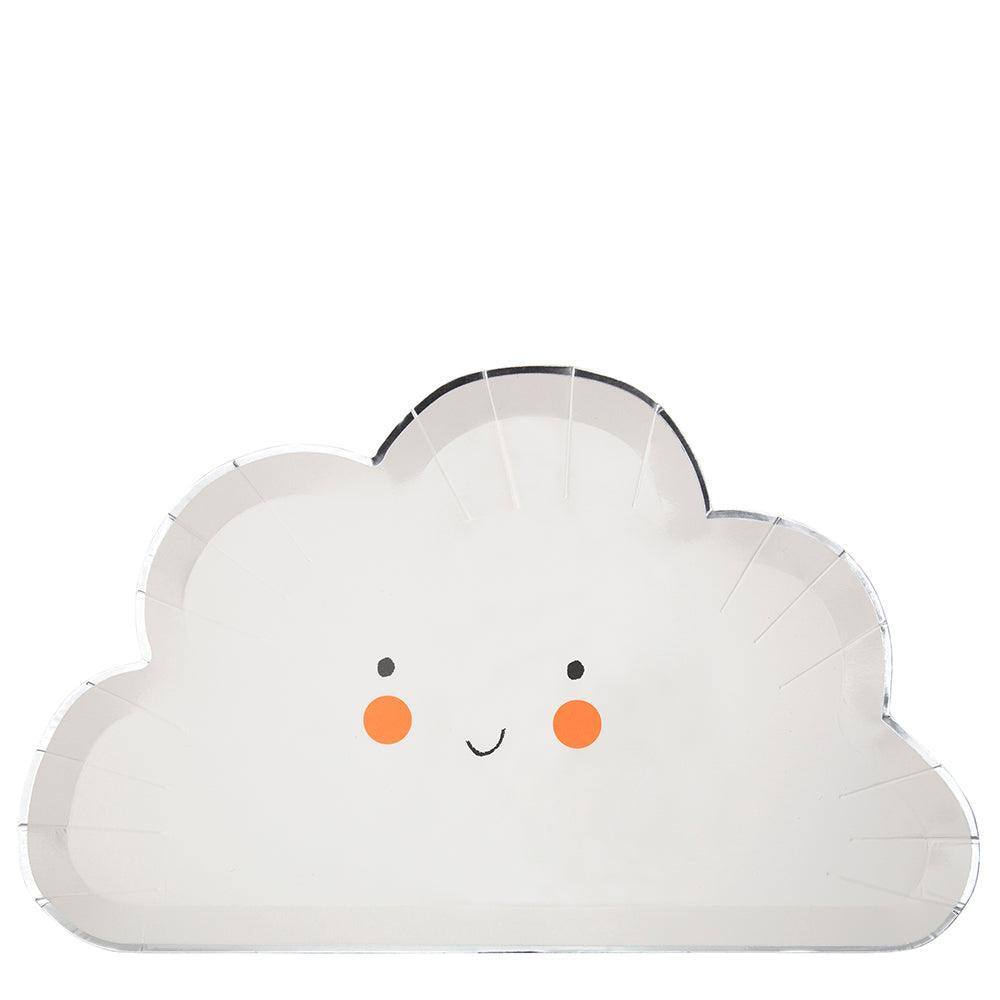 Meri Meri Happy cloud Plate(Pack of 8) - partyalacarte.co.in