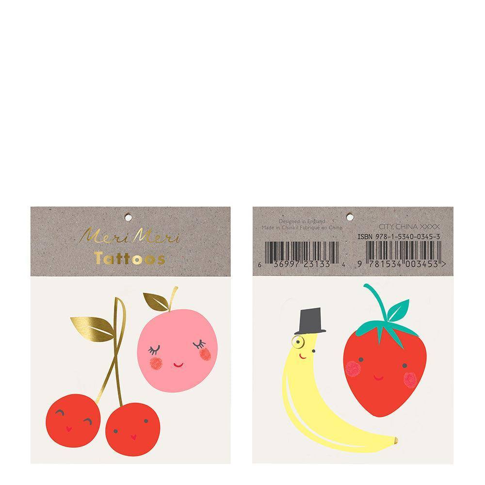 Meri Meri Happy Fruit Small Tattoos (set of 2) - partyalacarte.co.in
