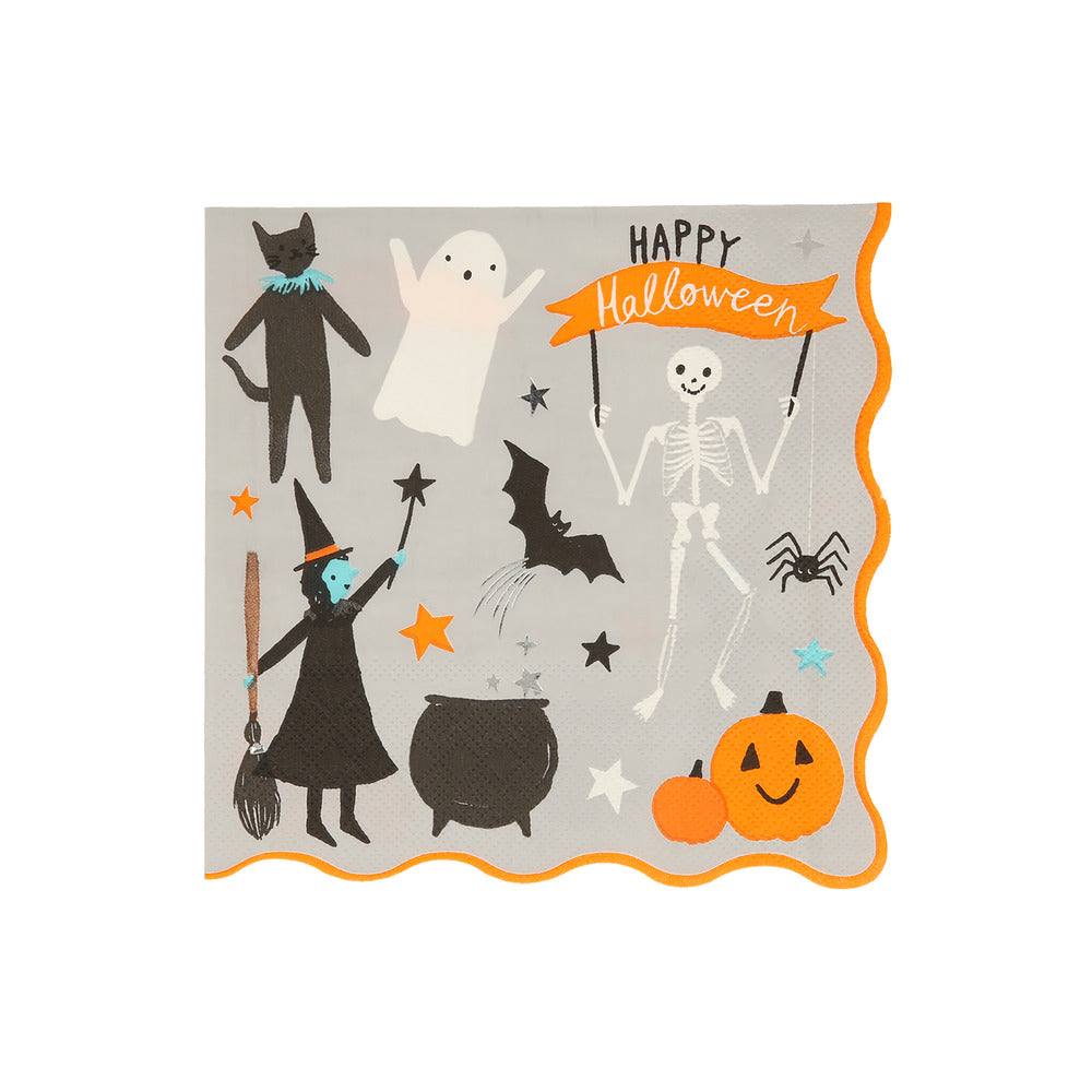 Meri Meri Happy Halloween Large Napkins (x 16) - partyalacarte.co.in