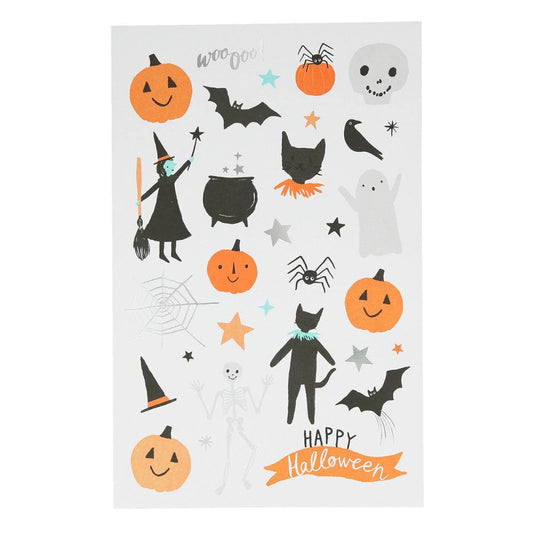 Meri Meri Happy Halloween Tattoo Sheet (x 2 sheets) - partyalacarte.co.in