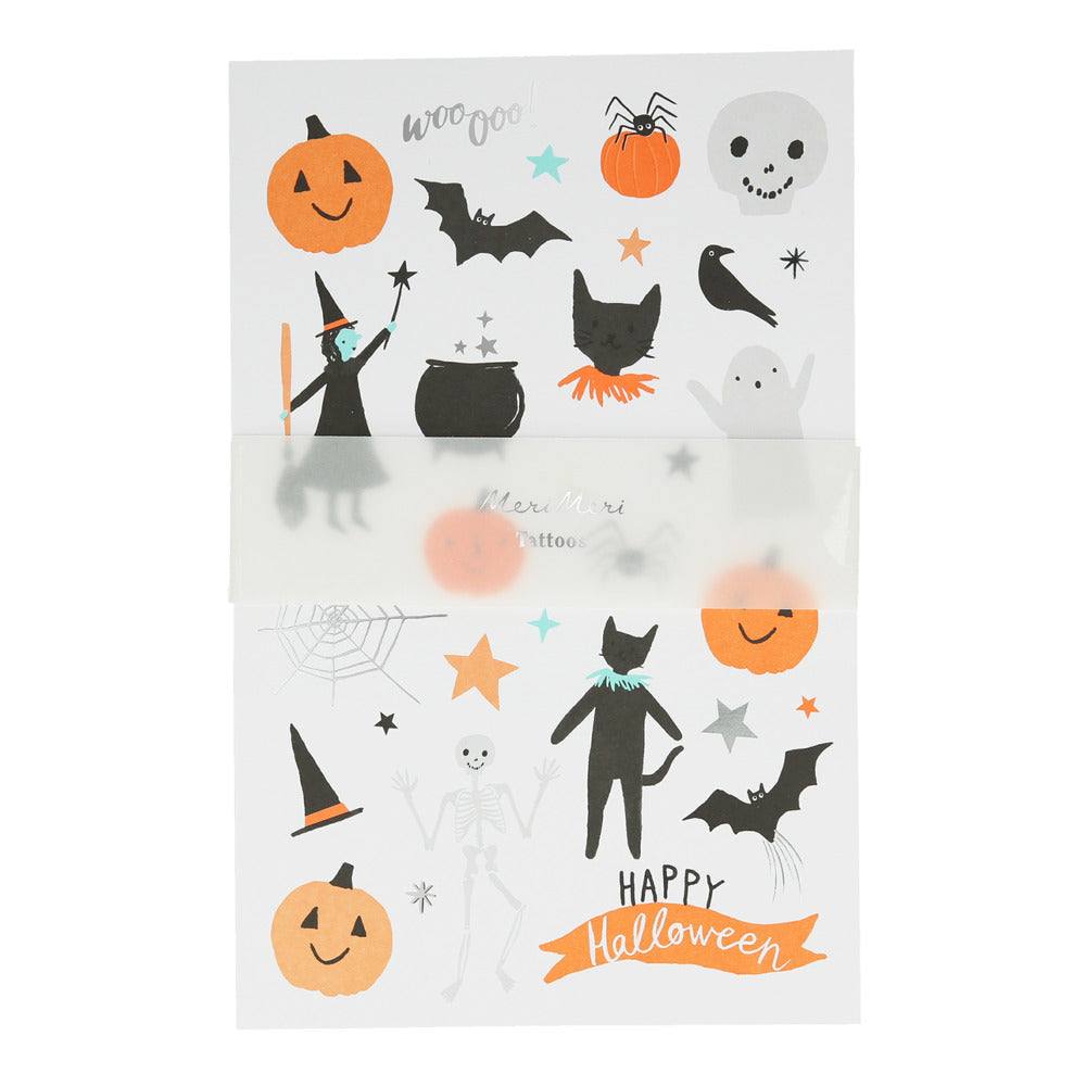 Meri Meri Happy Halloween Tattoo Sheet (x 2 sheets) - partyalacarte.co.in