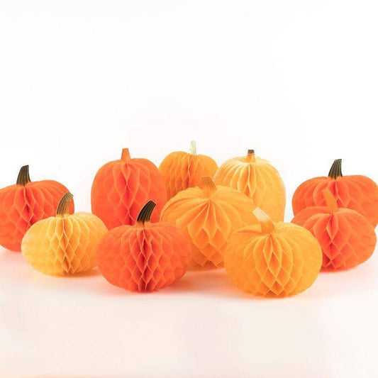 Meri Meri Honeycomb Pumpkins (x 10) - partyalacarte.co.in