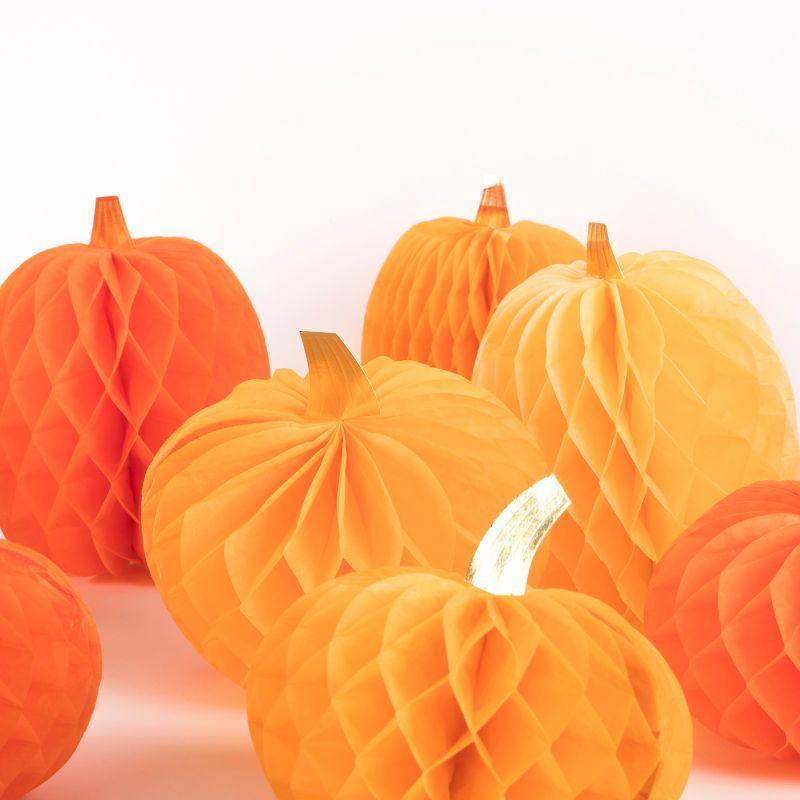 Meri Meri Honeycomb Pumpkins (x 10) - partyalacarte.co.in